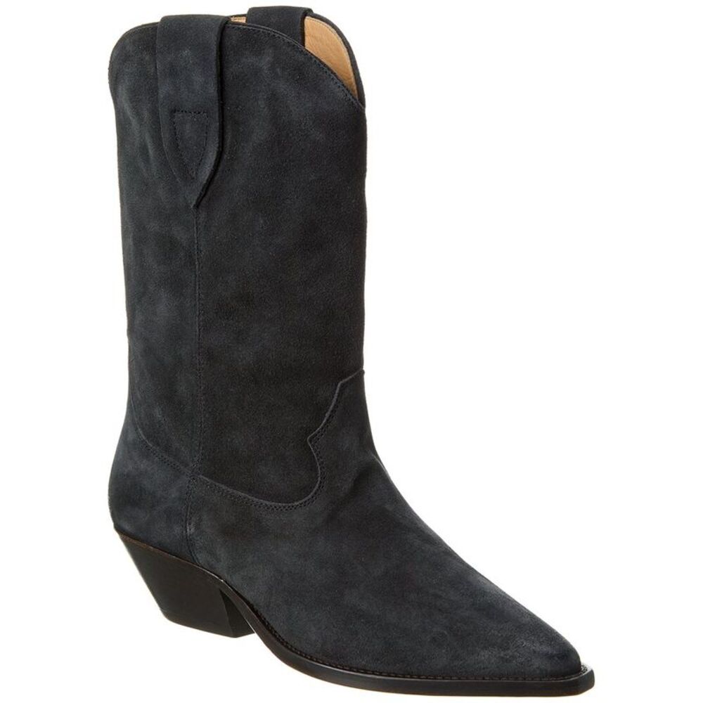 Isabel Marant Duerto Suede Cowboy Boot, Black